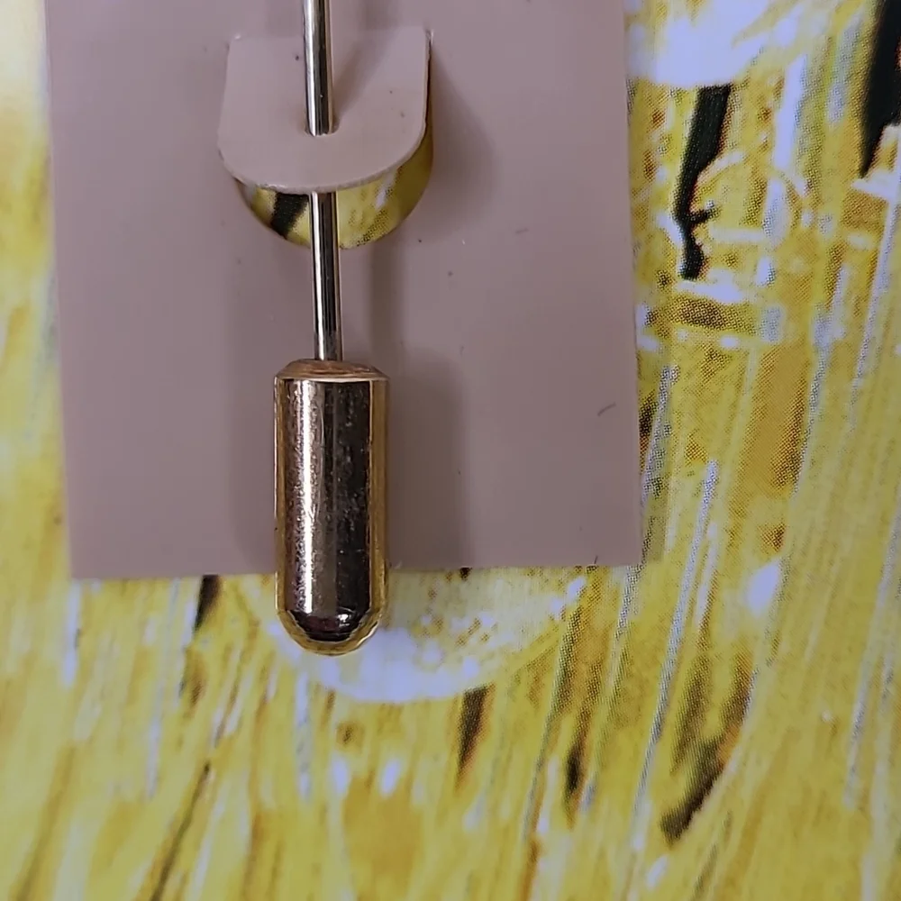 Vintage 80s Stick Pin White Enameled Heart Valentine's Day Brand New Gift Love - Picture 3 of 3